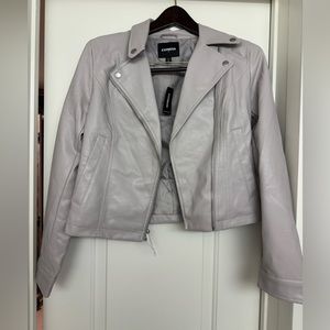 NWT Gray Express Faux Leather Jacket